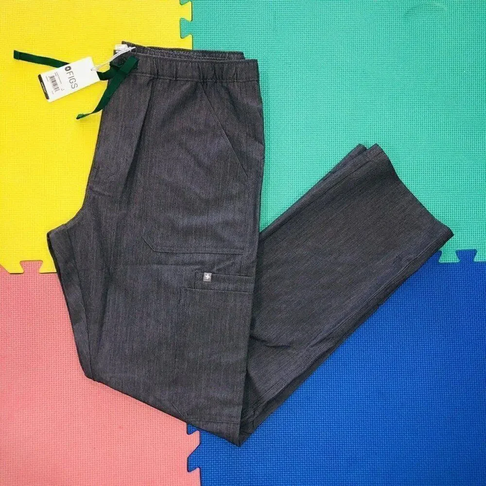 Figs Technical Collection Cairo Cargo Scrub Pants Gray Mens Large New With Tags